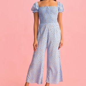Worn once! Faithful the brand daisy puff sleeve jumpsuit. Size 6/ M